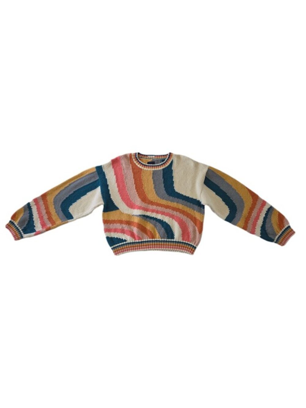 Mother The Itsy Crop Jumper Sweater Cotton Hypnotize Me Multicolor L - Picture 3 of 14
